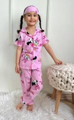 Mıckey Mouse Baskılı Kız Pijama Takımı
