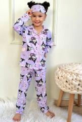Kuromi Baskılı Kız Çocuk Pijama Takımı