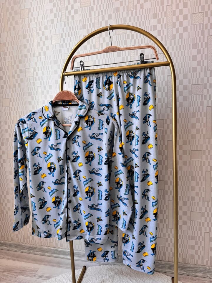Batman Baskılı Erkek Çocuk Pijama Takımı