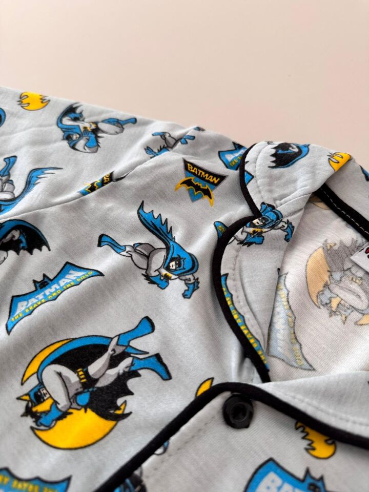 Batman Baskılı Erkek Çocuk Pijama Takımı