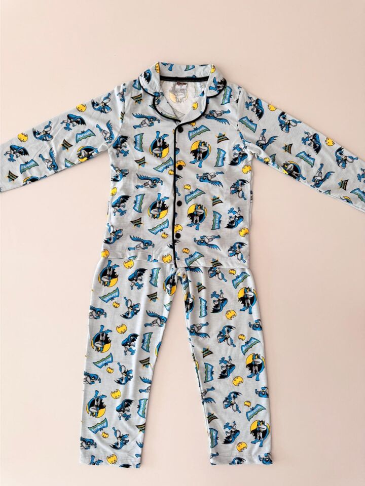 Batman Baskılı Erkek Çocuk Pijama Takımı