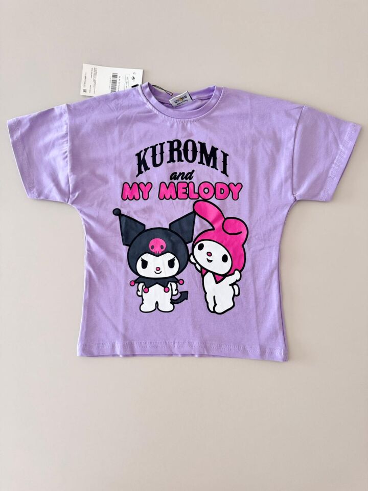 Kuromi Baskılı Kız Çocuk Şortlu Takım