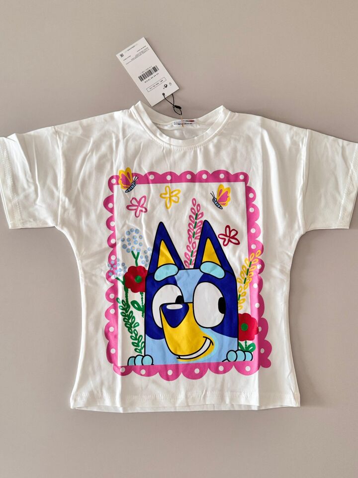 Bluey Baskılı Kız Çocuk Şortlu Takım