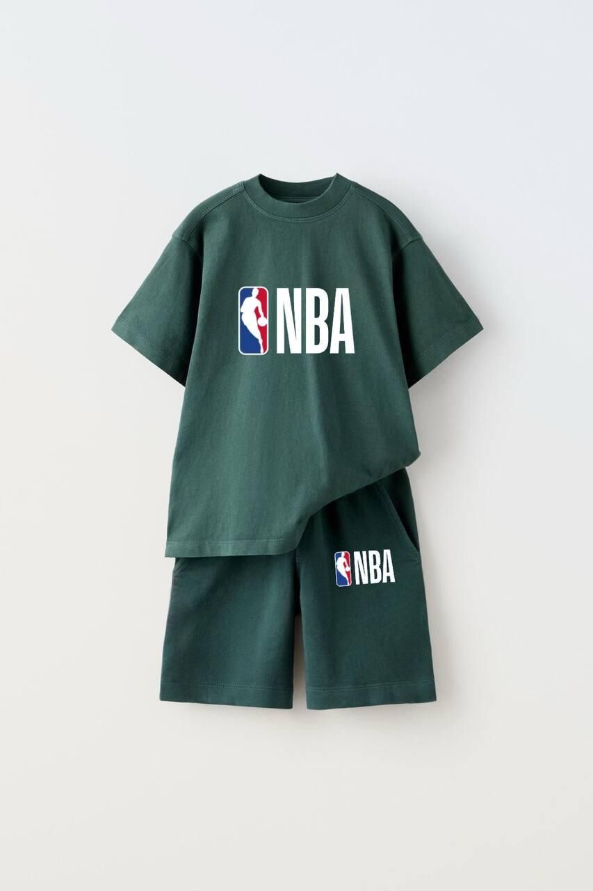 NBA Baskılı Erkek Çocuk Şortlu Takım