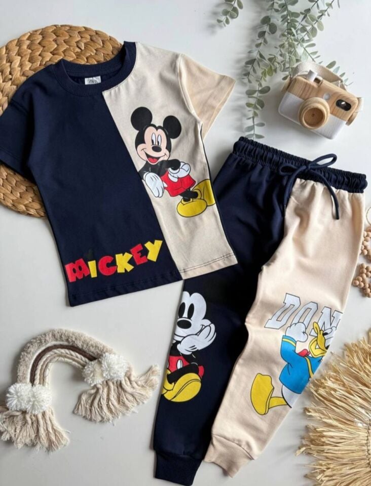 Mıckey Mouse Baskılı Erkek Çocuk Eşofman Takımı