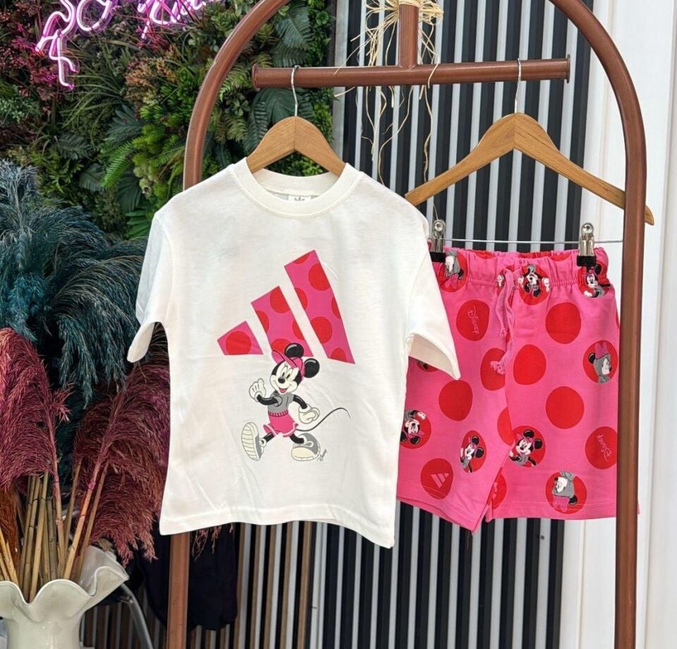 Orijinal Marka Mickey Mouse Kız Çocuk Şortlu Takım