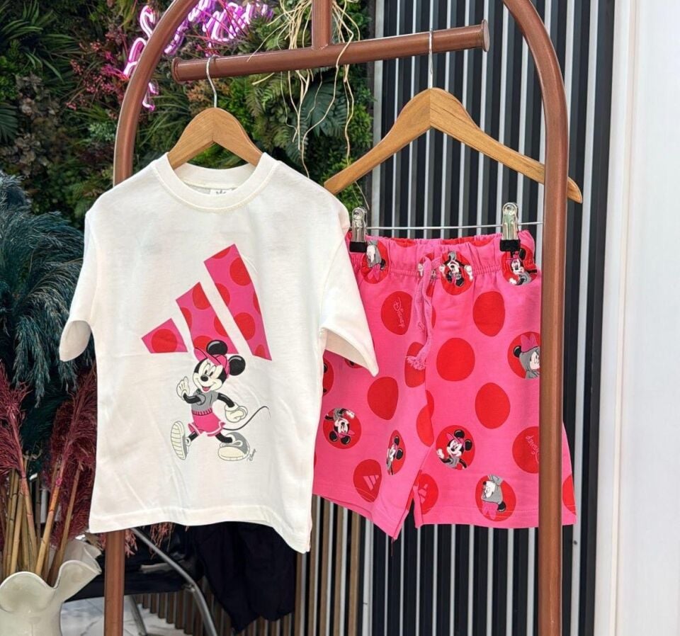Orijinal Marka Mickey Mouse Kız Çocuk Şortlu Takım