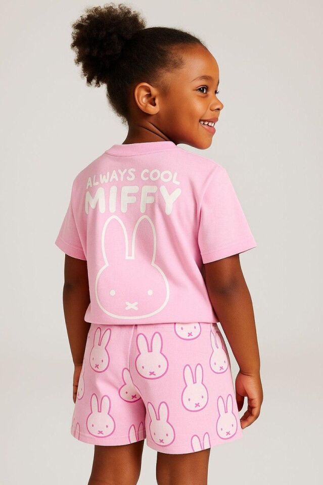 MIFFY  Baskılı Kız Çocuk Şortlu Takım