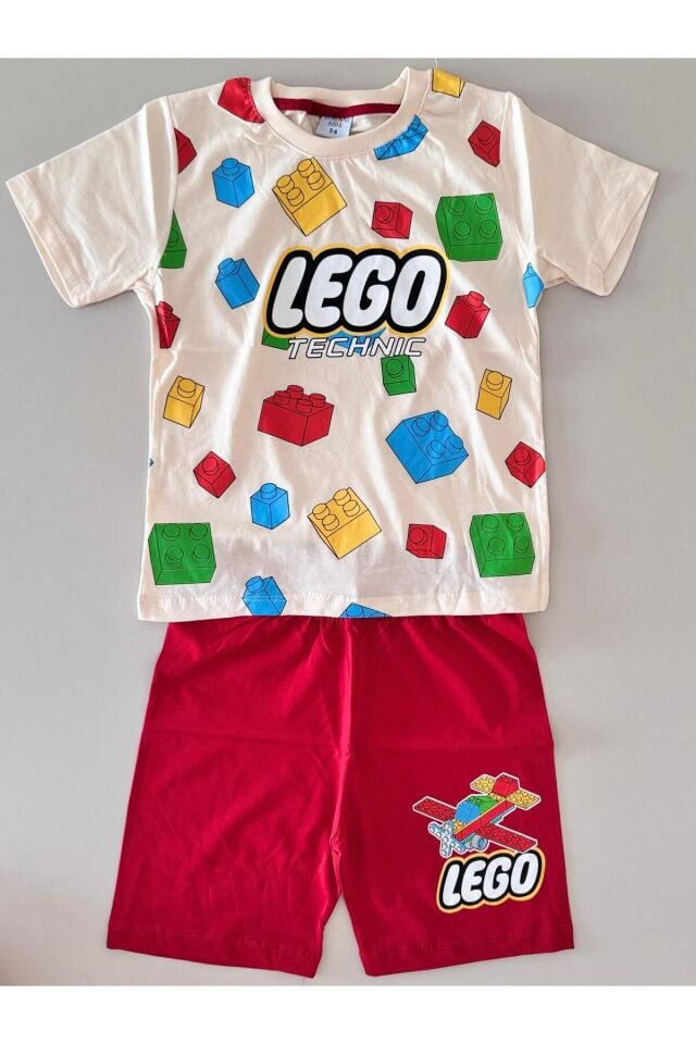 Lego Baskılı Erkek Çocuk Şortlu Takımı