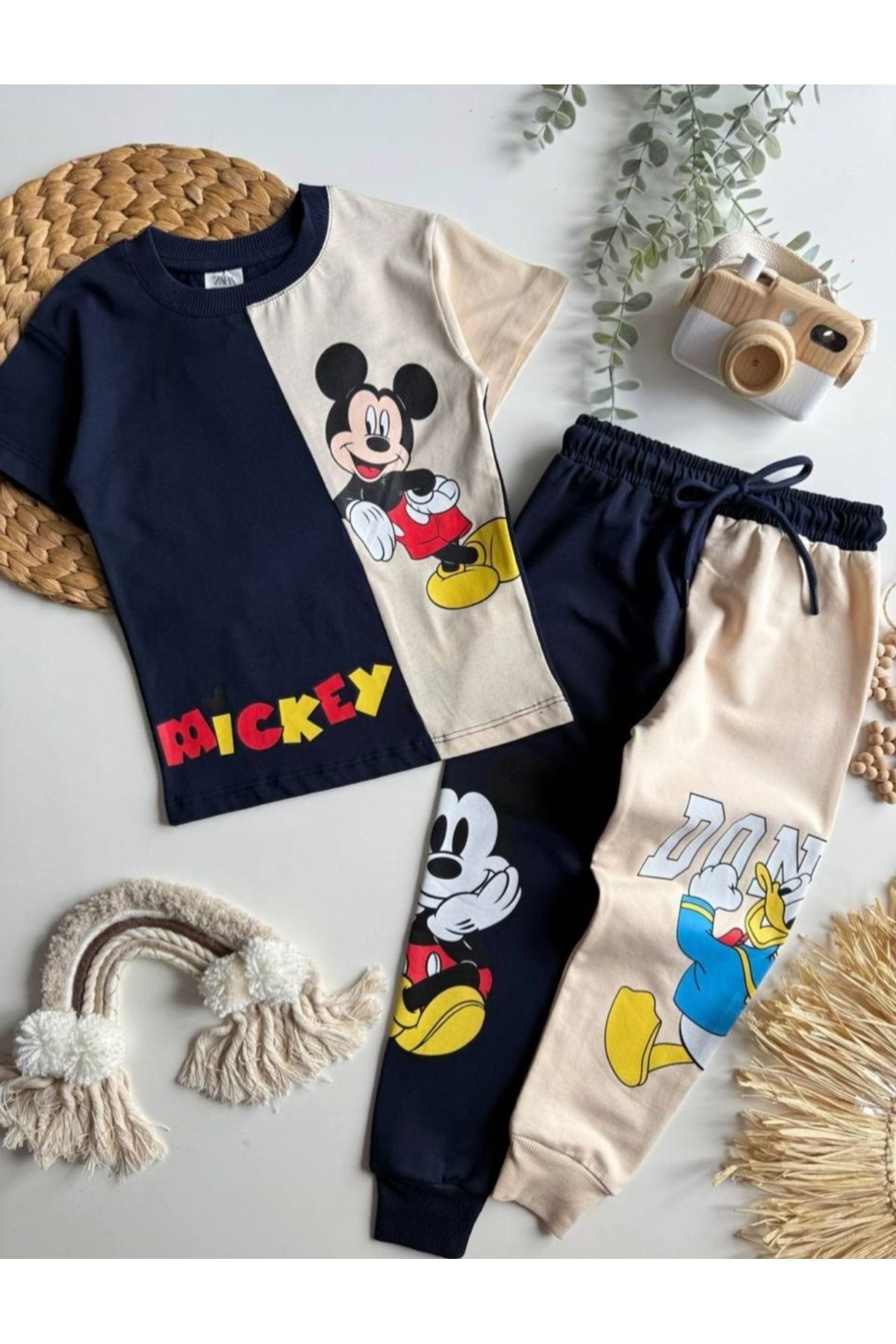 Mıckey Mouse Baskılı Erkek Çocuk Eşofman Takımı