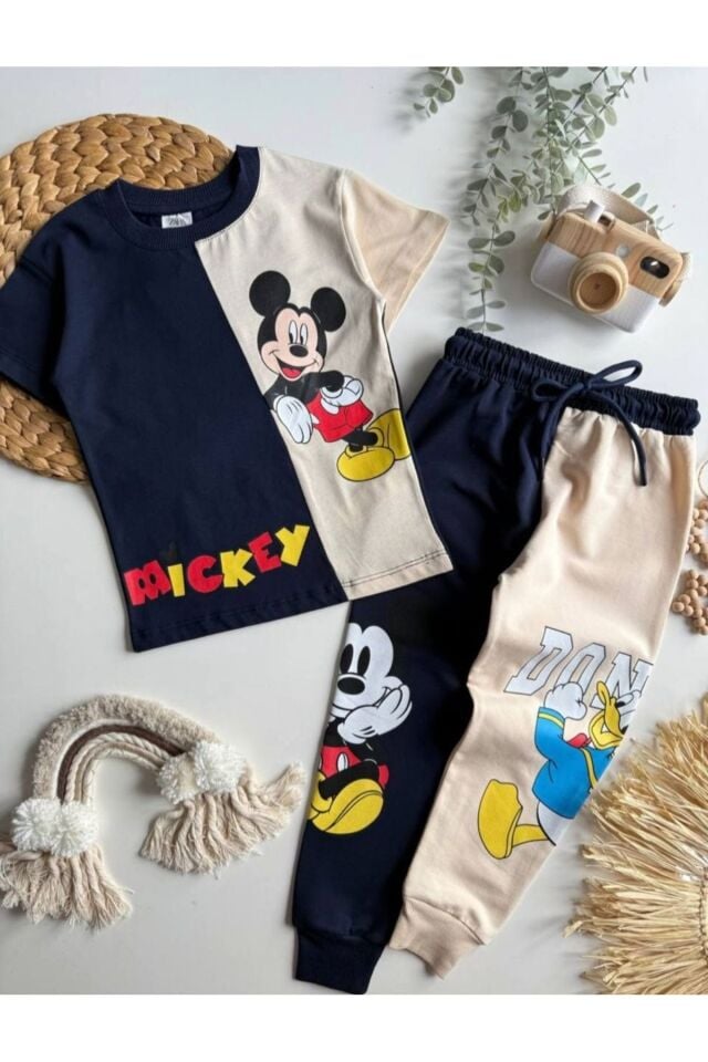 Mıckey Mouse Baskılı Erkek Çocuk Eşofman Takımı