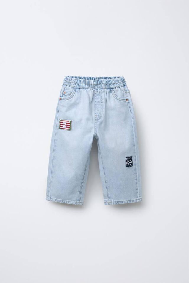 Yamalı Kot Denim Jeans Erkek Çocuk