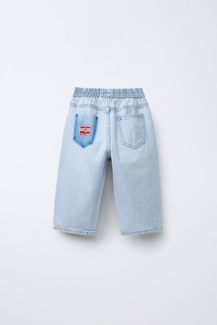 Yamalı Kot Denim Jeans Erkek Çocuk