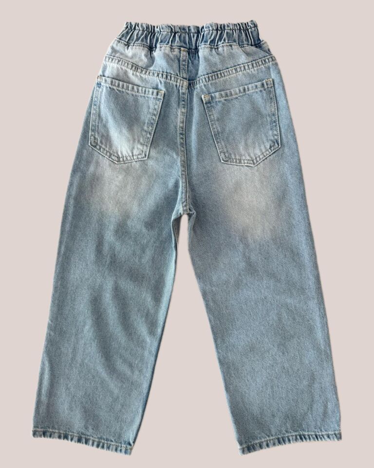 Unisex Yırtık Detaylı Kot Denim Jeans Pantolon